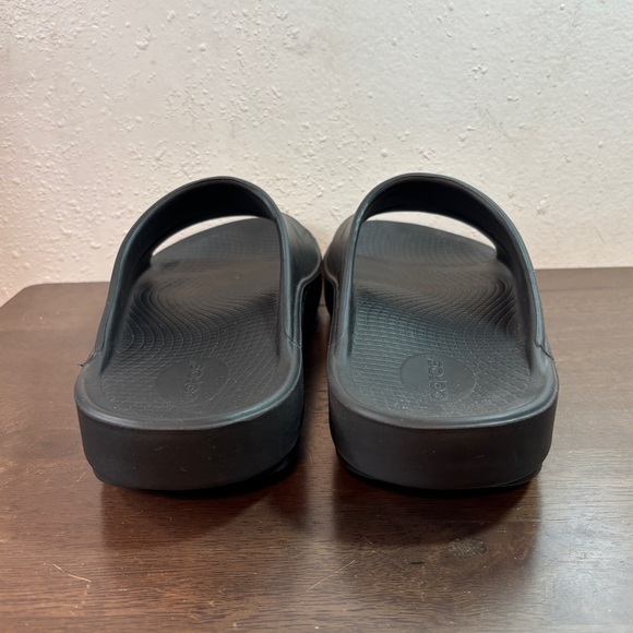 Oofos Black Slide Sandals main image 7